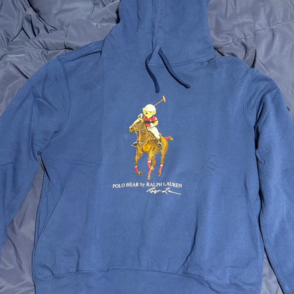 Polo by Ralph Lauren Blue Hoodie with Polo Bear